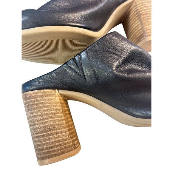 BUENO JEALOUS MULE SHOES Buttery Black Leather size 38 US 7 - Picture 4 of 7